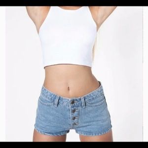 American Apparel Button Up Shorts Size 24